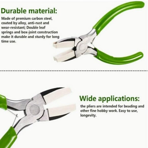 Stainless Non-Slip Nylon Jaw Jewelry Pliers - Heavy-Duty Jewelry-Making - Picture 2 of 4